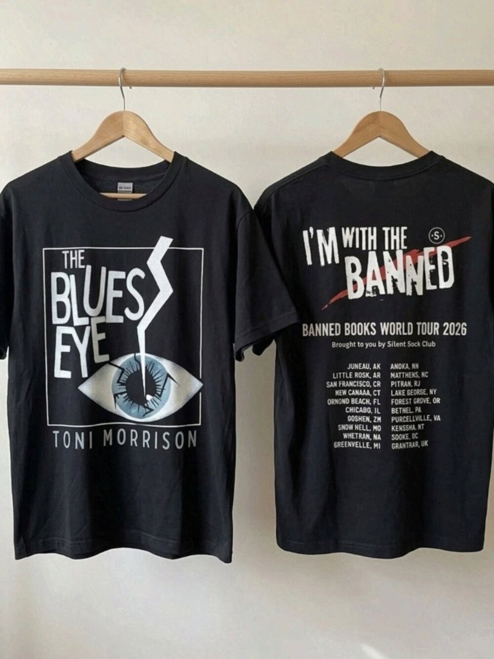 The Bluest Eye Toni Morrison Banned Books World Tour T-Shirt Reprint